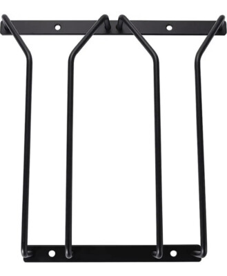 Black Wine Glass Rack, Under Cabinet Holder, 2 Rows. 13 5/8  X 8.5 w 6.5 w