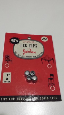 1/4'' leg tips - silver (4 pack)