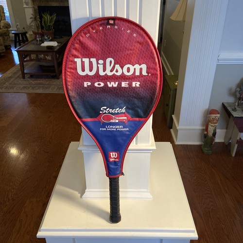 Wilson Oversize Power Stretch Tennis Racquet 4 3/8" Grip with Cover - Afbeelding 3 van 10