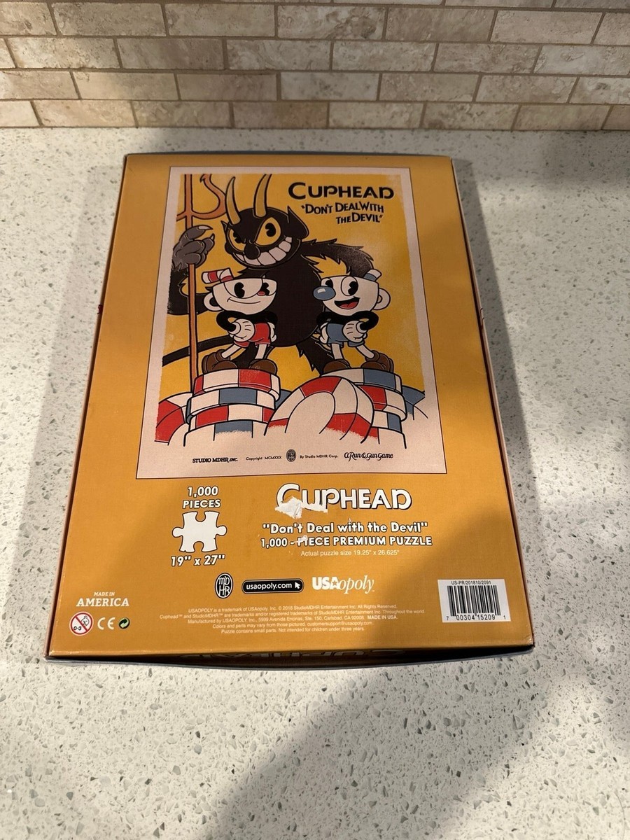 Cuphead Puzzle GameStop Exclusive 1,000-Piece Premium Puzzle bw | eBay