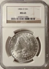 1884-O Morgan Silver Dollar - Better Date - NGC MS63 - Pretty BU Coin