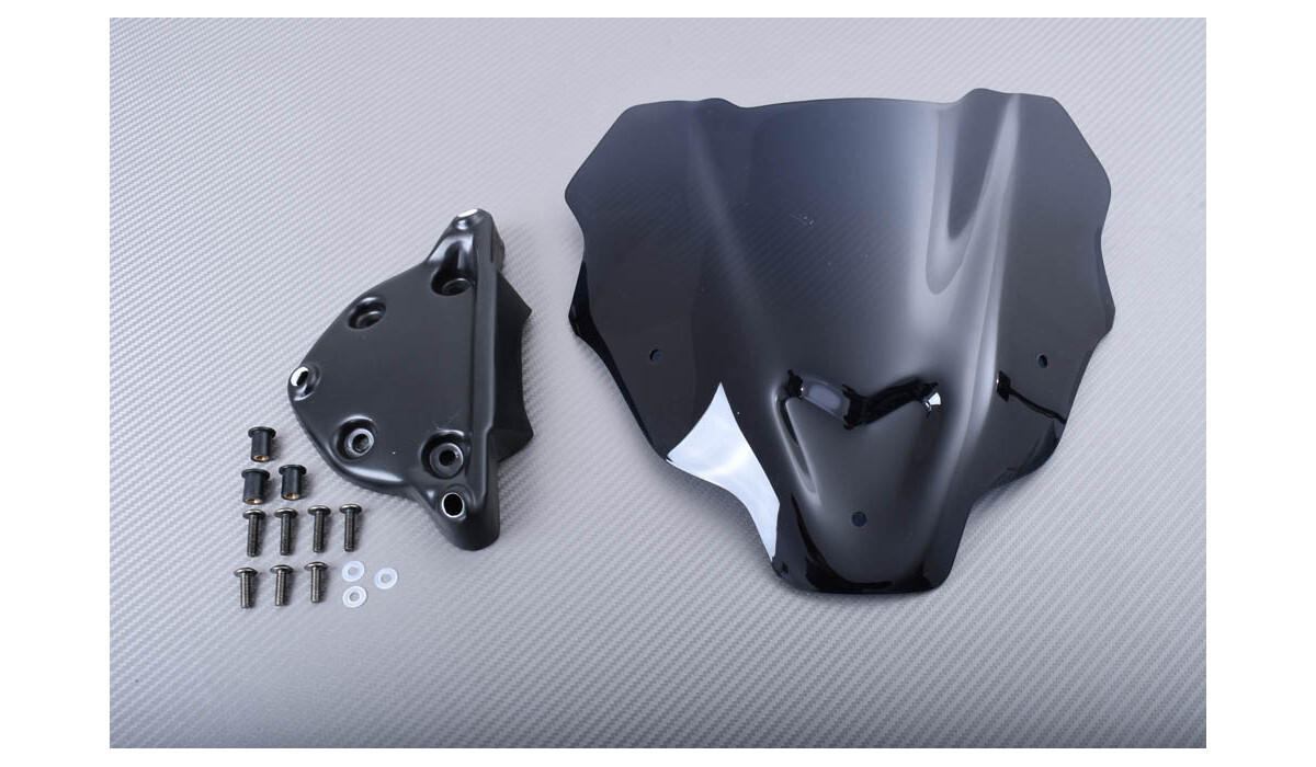 Saut-de-vent fumé double courbure pour moto Yamaha MT-07 2021-2022