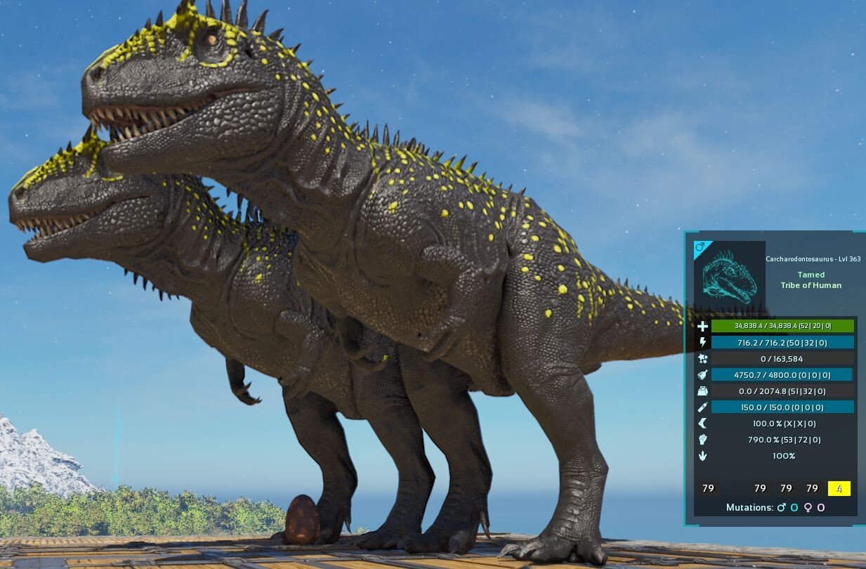 Ark Survival Ascended PVE Carcha Batman Lv 363 790%MD 100% imp PC XBOX PS5