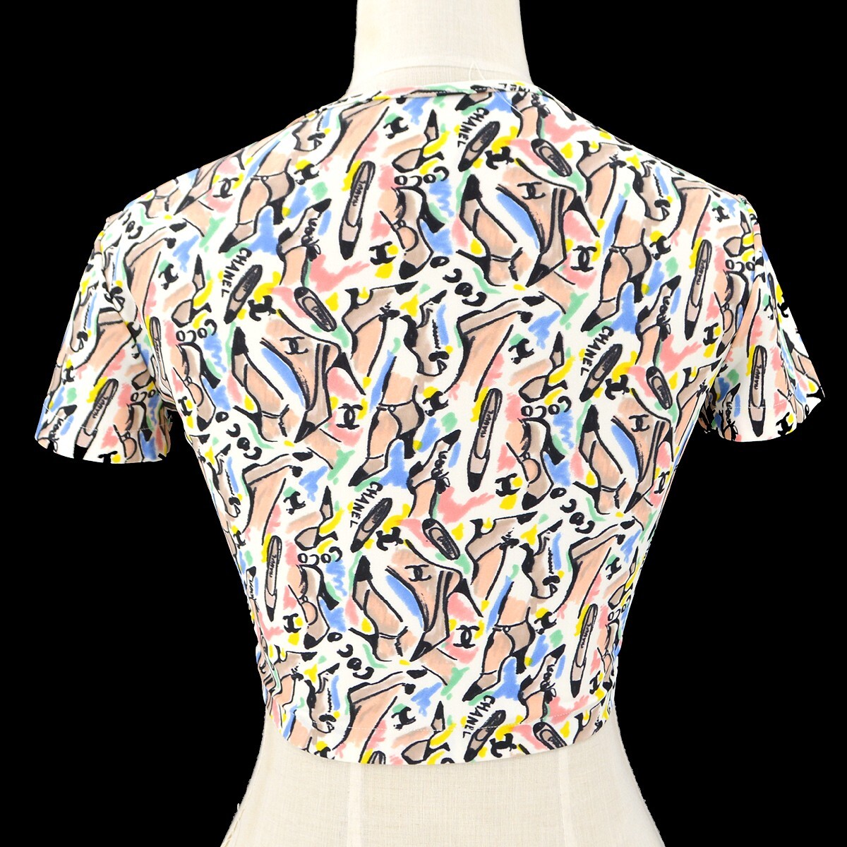 Chanel P95 #40 Short Sleeve Cropped T-shirt Multicolor 79702 | eBay