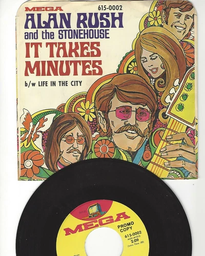 ALAN RUSH AND THE STONEHOUSE- "IT TAKES MINUTES"- MEGA RECORDS- PROMO- N.MINT