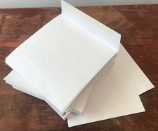 ENVELOPES Square 6-1/2 x 6-1/2 GUMMED Flap WHITE 60 Smooth Fin Qty 122 OPEN BOX