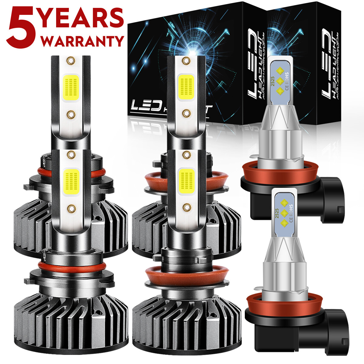 For Honda Pilot 2006-2018 Combo LED Headlight High Low Beam Fog