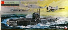 NEW SKYWAVE 1/700 Russian ECHO SSGN & Tu-95 BEAR, F-15, F-16 Aircraft