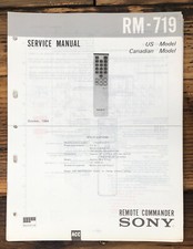 Sony RM-719 Remote Control Service Manual Original 