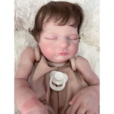Painted Reborn Doll 20" Kit Rooted Hair Sleeping Baby Unfinished Unassembled Toy