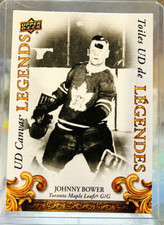 2023 TIM HORTONS HOCKEY UD CANVAS LEGENDS CL-6 JOHNNY BOWER MAPLE LEAFS