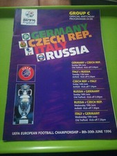 Euro 1996 Group C football programme & tick. June 1996. @Anfield & Old Trafford