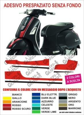 Kit adesivi Vespa GTS 125 150 200 250 300 fregi strisce stickers