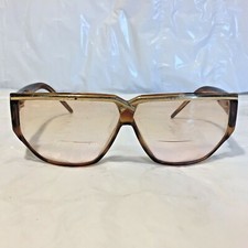 True Vtg 80's Oversized LAURA BIAGOTTI Glasses Frames Plastic w Metal Trim ITALY