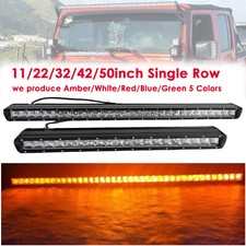 1122324250inch Single Row Slim Led Light Bar Offroad Fog Driving For Atv Suv