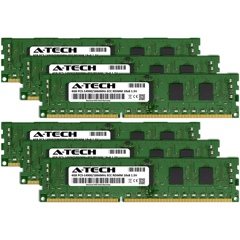 24GB 6x 4GB PC3-14900R RDIMM ASUS RS700-E7/RS4 RS700-E7/RS4-C Memory RAM - Image 2 of 3