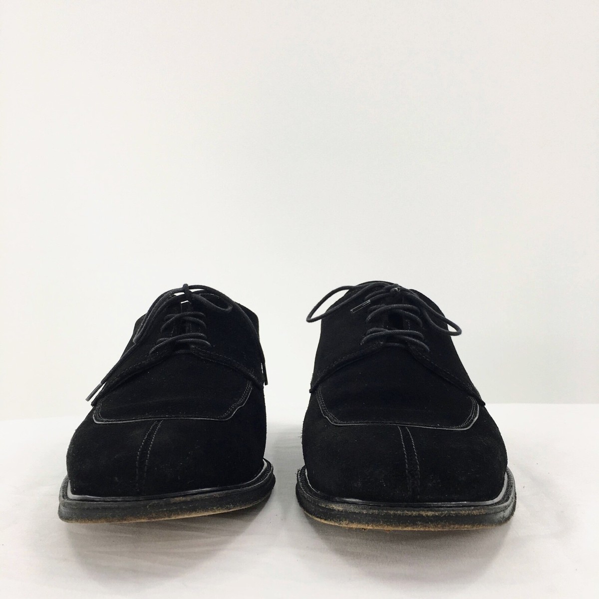 Salvatore Ferragamo Mens Suede Oxford Shoe Black Apron Split Toe Lace Up Sz 9 Salvatore Ferragamo Mens Suede Oxford Shoe Black Apron Split  main image 4