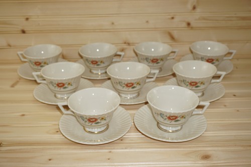 Lenox Temple Blossom (9) Cups, 2 1/2" & (9) Saucers, 5 3/4" (Box C) - Picture 5 of 10
