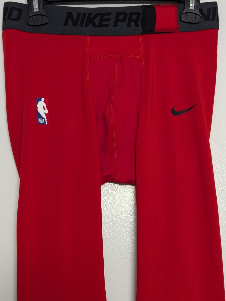Nike Pro NBA Compression 3/4 Pants Tights Red Men's Size Large