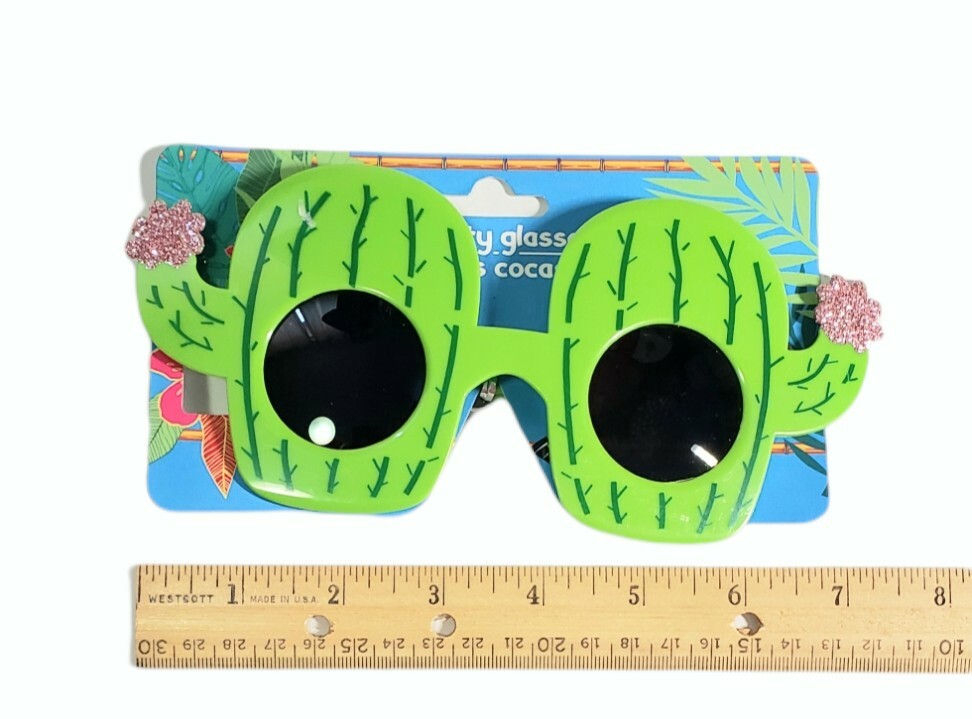 Cactus Novelty Glasses Extra Large Cacti Sunglasses w/Flowers Southwest  Party | eBay