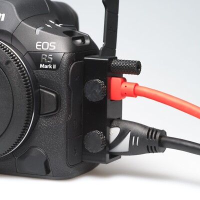 cable protector, guard, strain relief for the Canon EOS R5 Mark II