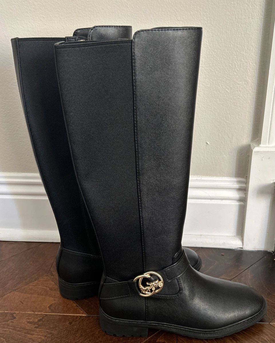 Coach riding boots black sale