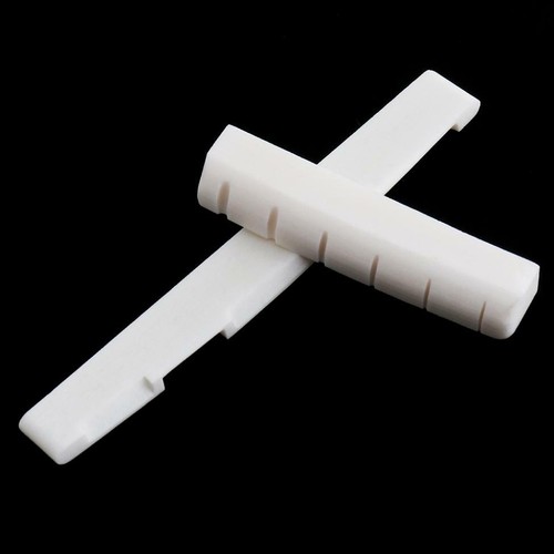 2pcs Bone Guitar Bridge Nut Saddle for 6 String Acoustic Folk Guitar - Picture 2 of 5