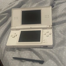 Working Nintendo DS Lite White Console with Charger and Stylus Works