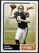 Carson Palmer RC 2003 Topps Total Rookie Card #450 Cincinnati Bengals QB USC. rookie card picture
