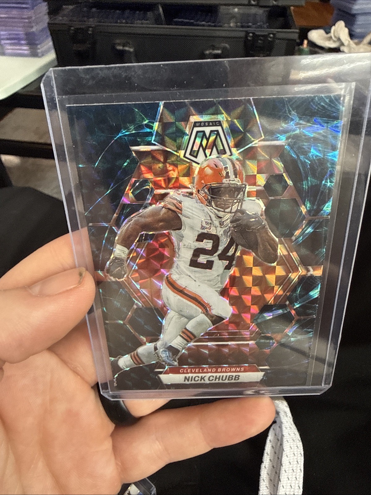 2023 Nick Chubb Mosaic Genesis Case Hit Ssp Cleveland Browns