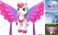 48.4'' Giant Girls Kites Easy to Fly for 1 Pack Pink Unicorn Kite for Kids