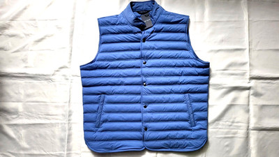 NEW PETER MILLAR CROWN CRAFTED MEN'S REGENT PUFFER BLUE VEST JACKET SIZE XXL