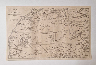M.PITTORESQUE Lejean's Chart of the Sahara Desert, 1850-55 (1858 Print)