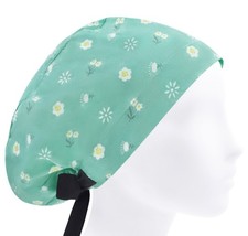 Surgical scrub cap for women, cotton surgery caps, scrub hats, floral nurse hat