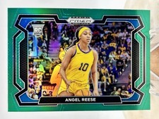 2024 Panini Prizm Draft Picks Angel Reese RC VARIATION GREEN SP #38 LSU Sky