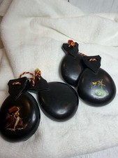 Vintage Spanish Castanets Set of 2 Musical Instrument Collectible
