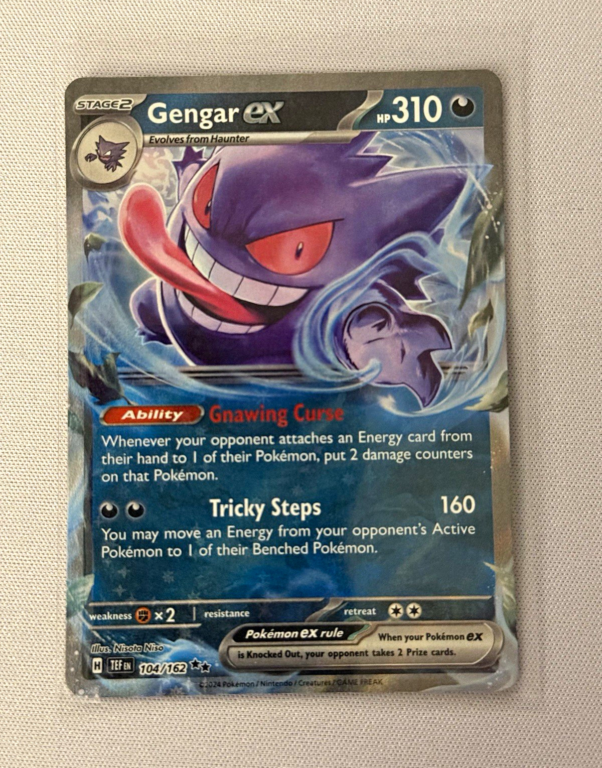 gengar ex 104/162 sv05 temporal forces double rare holo 310HP EN