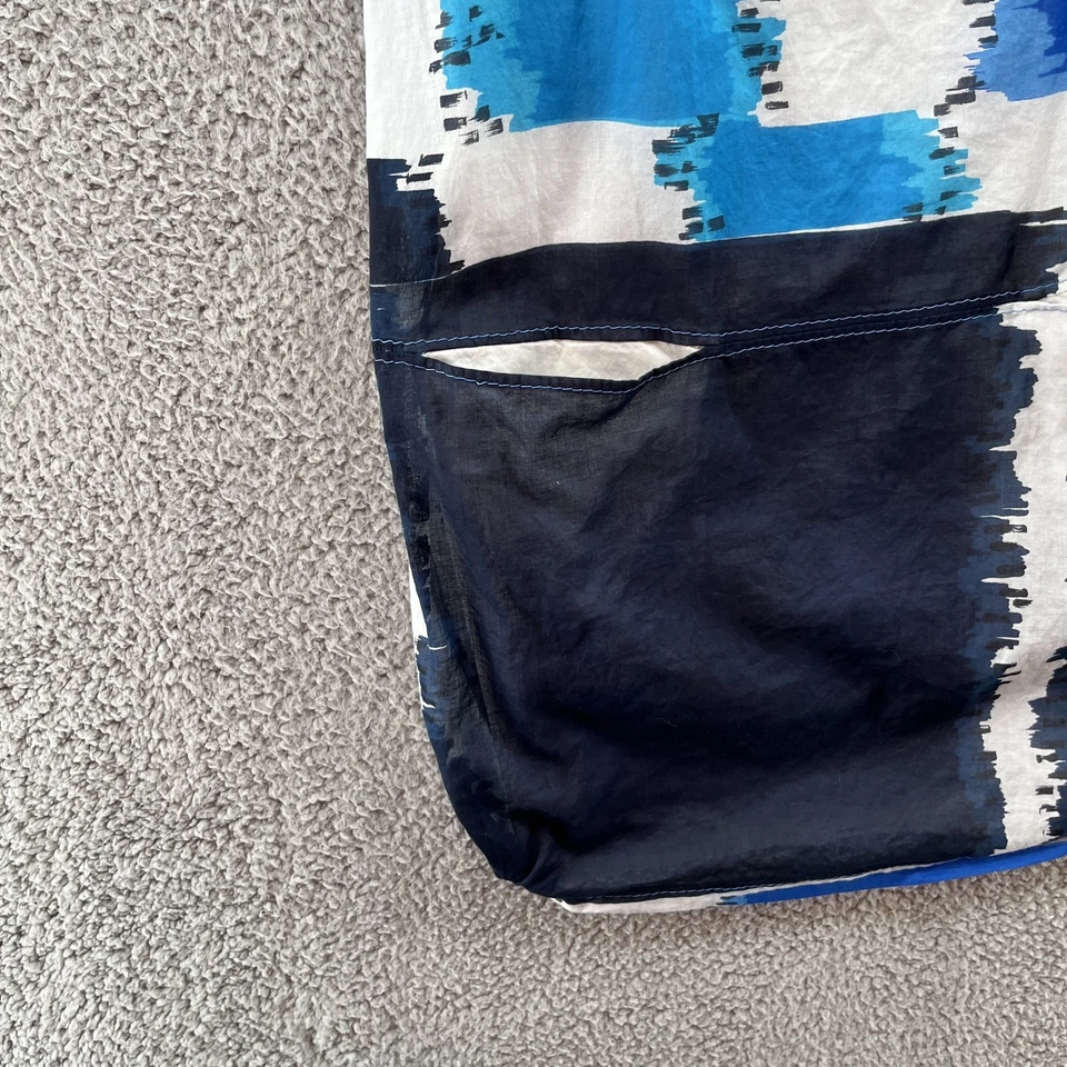 Vestido Anna Molinari Italiano 40 EE. UU. 4 Azul Geo Arte Ligero Bolsillo Resort Italia Foto 3 de 4