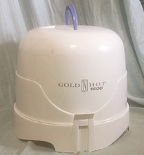 Gold N Hot 1400 Hood Dryer White Adjustable On Stand 3 Speeds for Hair