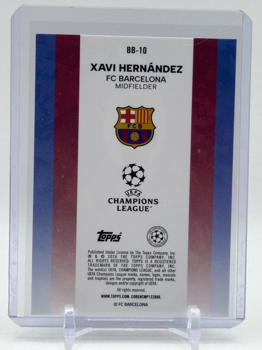 2025-26 Topps UEFA Club Comp #BB-10 Xavi Hernández Legendary