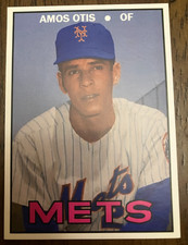 NEW YORK METS: Amos Otis Custom Modern 1967 Style Art Card