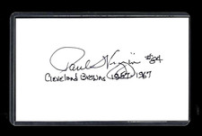 PAUL WIGGIN d.2025 Cleveland Browns 1957-1967 SIGNED / AUTOGRAPH 3x5 Index Card