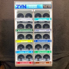 Zyn 4-Wide 10-Flavor Light-Up Commercial Countertop Merchandiser Display
