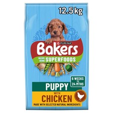 BAKERS Puppy Chicken with Vegetables Dry Dog Food 12.5kg 2.32 per kilo