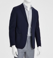 Calvin Klein Men's Blue X Slim-Fit Knit Blazer Jacket Size 38S