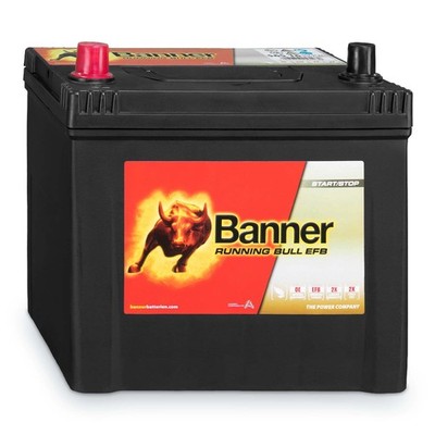 Banner 65Ah Autobatterie Running Bull 12V 550A/EN 56516 ASIA EFB 55Ah 70Ah