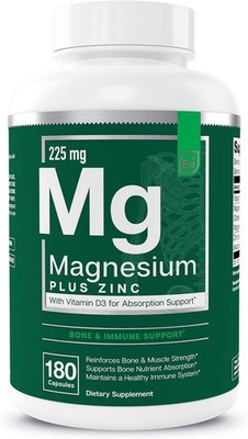 Essential Elements Magnesium & Zinc with Vitamin D3 for 180 Count (Pack of 1) 