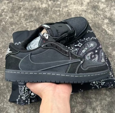 Travis Scott x Air Jordan 1 Low OG SP Black Phantom Men s Shoes | DM7866-001