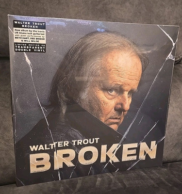 Walter Trout Broken LP Transparent Double Vinyl - Neu/Versiegelt (Kratzer auf der Vorderseite)