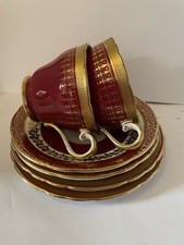 Aynsley Bone China Demitasse Cup and Saucer Set and Side Plates Vintage 1930/60